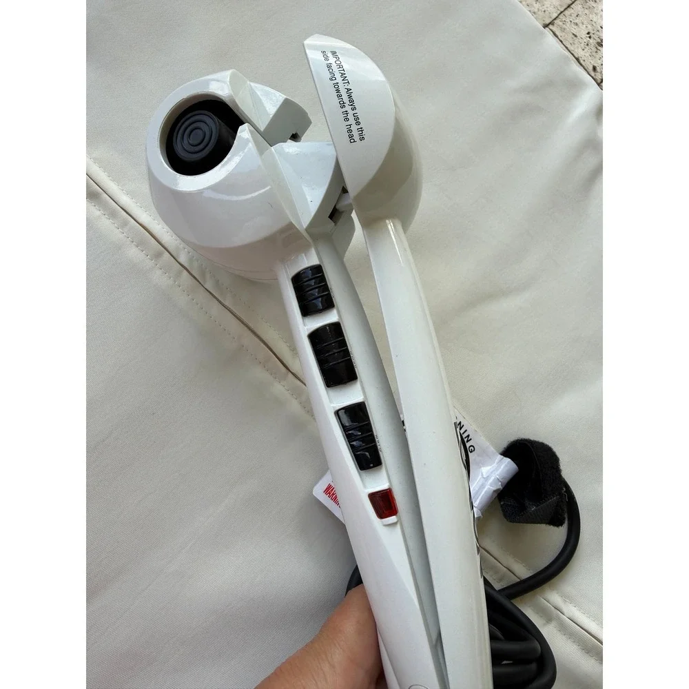 Lorion Automatic Hair Curler White Professional Ceramic Rotating Styling Tool